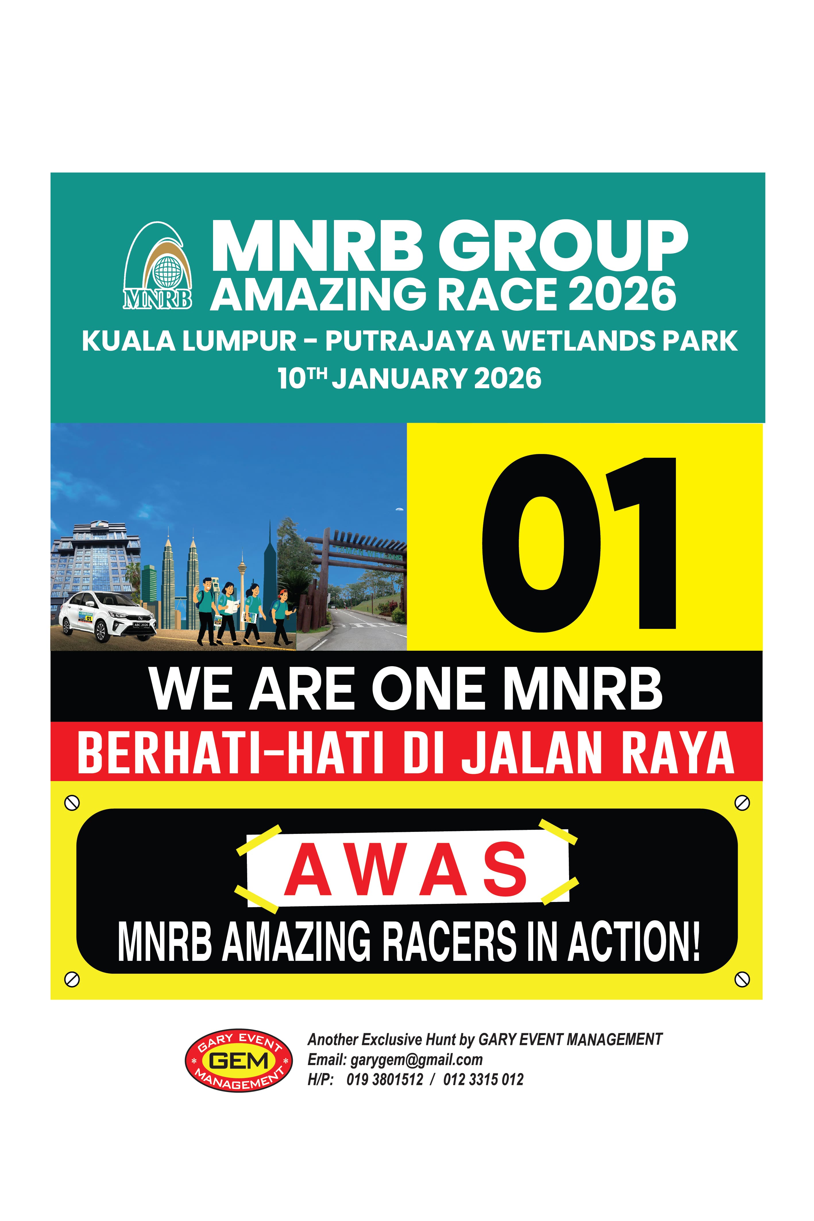 MNRB Group Amazing Race 2026 Putrajaya Wetlands Park